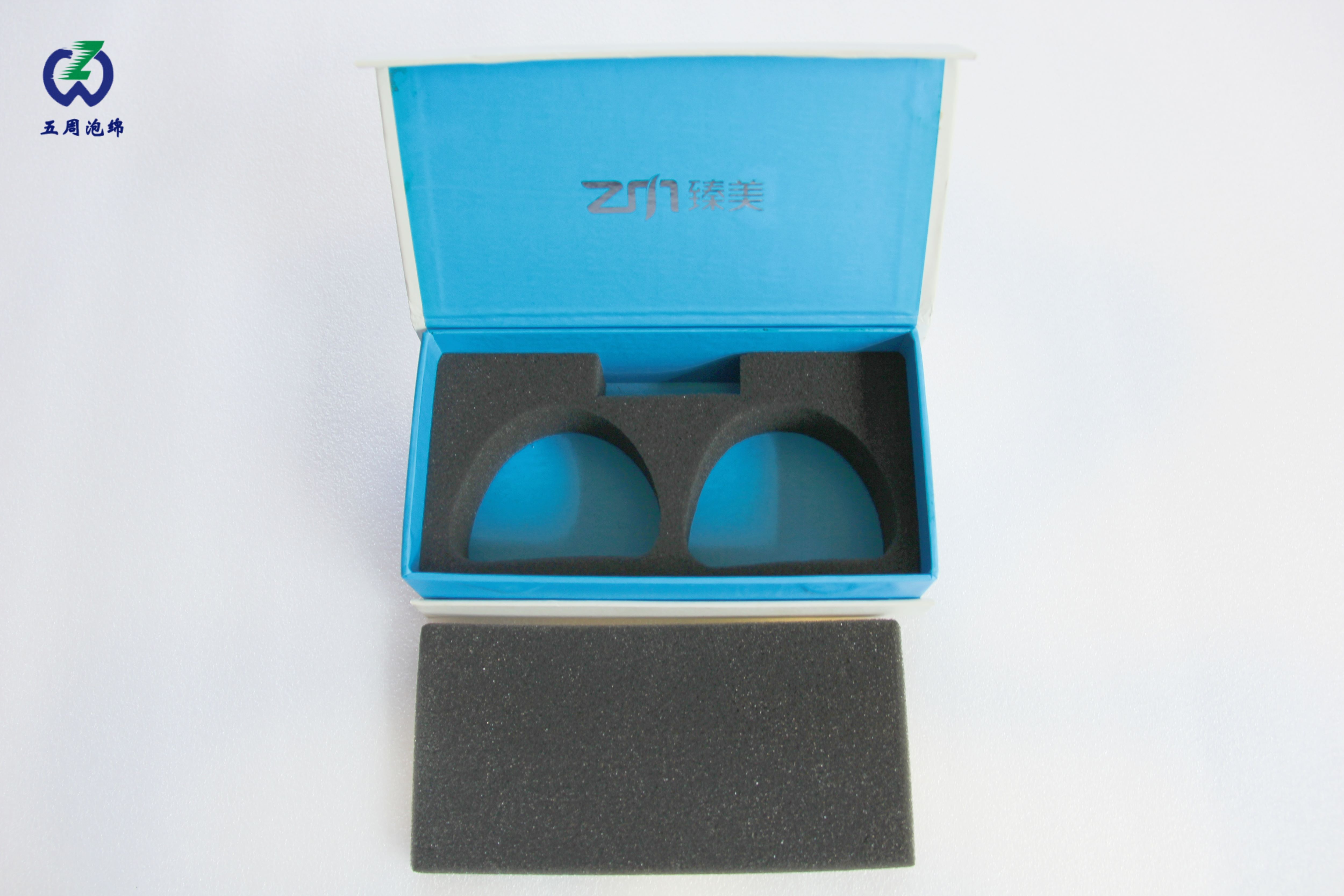 雙弧形美妝禮盒海綿內(nèi)襯，美容儀器精致包裝防護(hù)方案